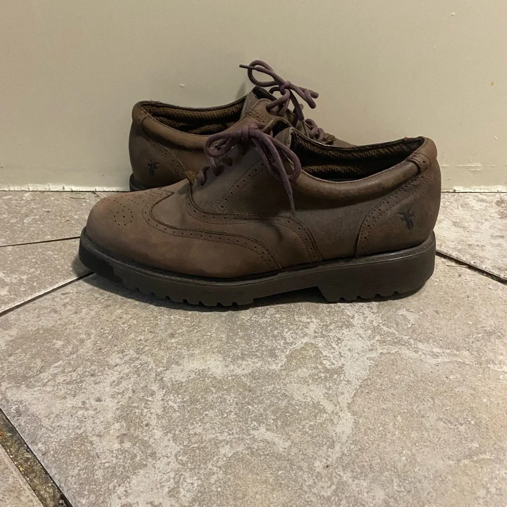 Frye Brown Leather Medford Wing Tip Oxford Shoes Mens Size 8